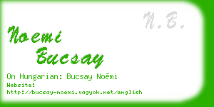 noemi bucsay business card