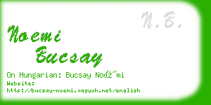 noemi bucsay business card